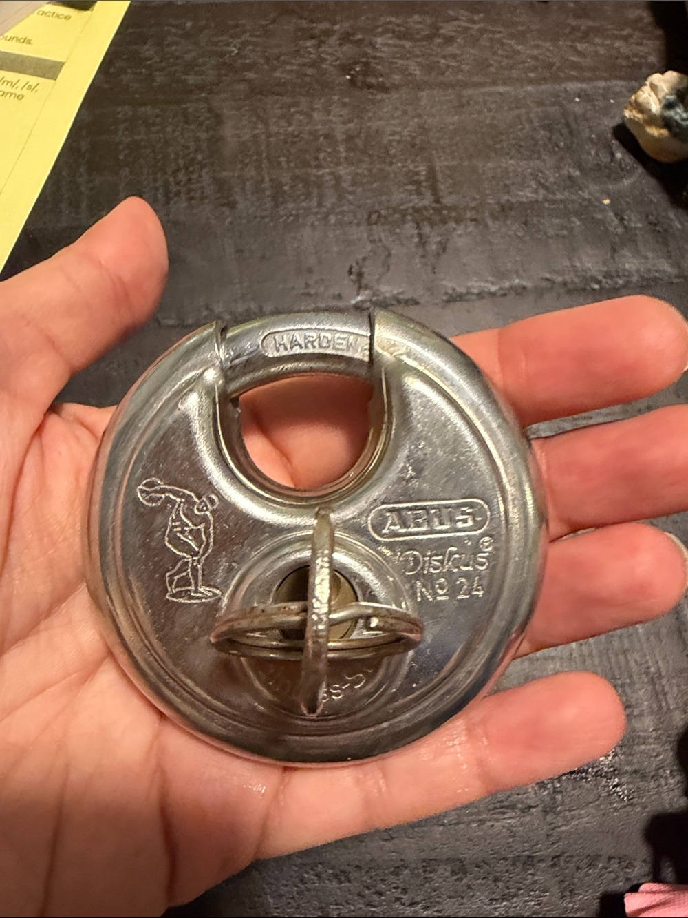 Discus No.24 Hardened Silver Disc Padlock